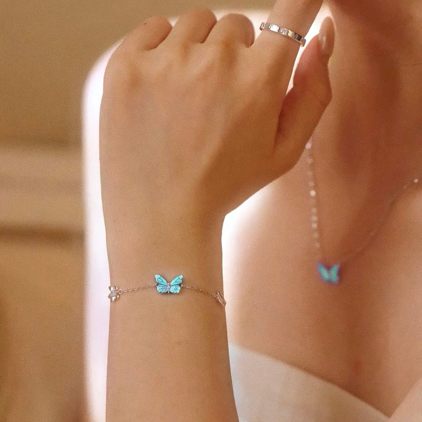 Blue Morpho Butterfly Bracelet